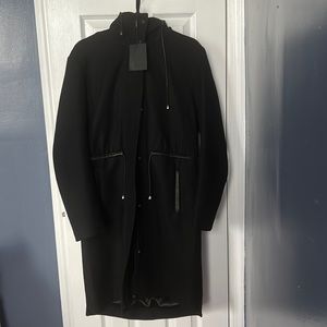 Black Mackage Leather Drawstring Trim